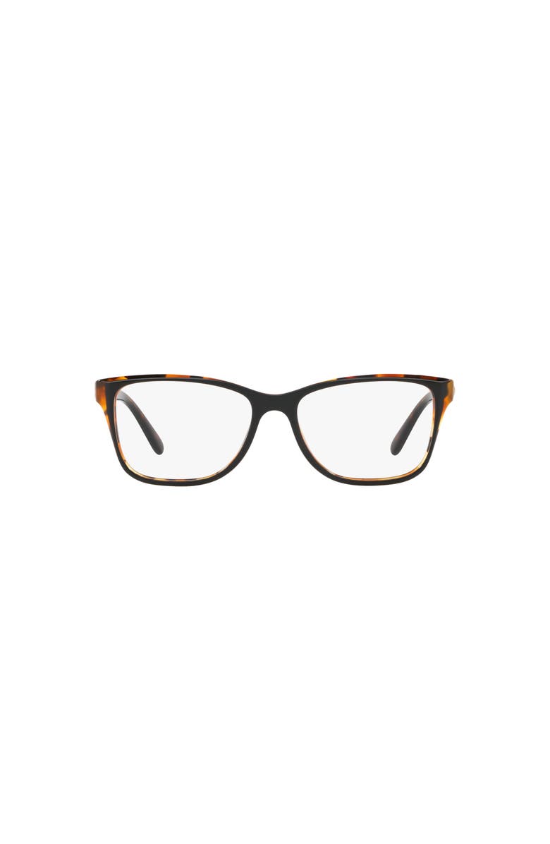 COACH 54mm Rectangle optical glasses, Alternate, color, Tortoise