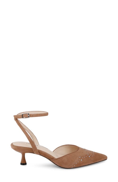 L Agence L'agence Women's Liana Pointed Toe Stud Detail Kitten Heel Pumps In Sand