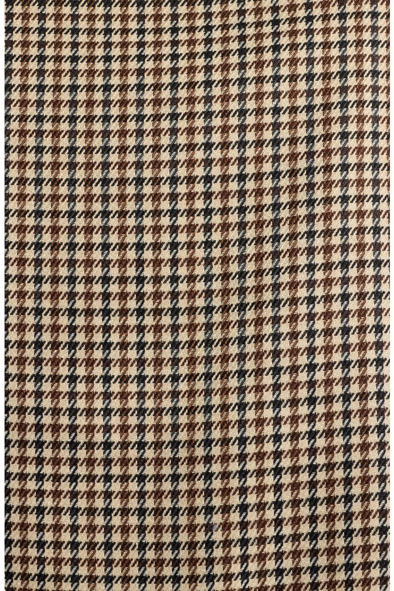 Houndstooth Jacket with Corduroy Trim, Alternate, color, BROWN