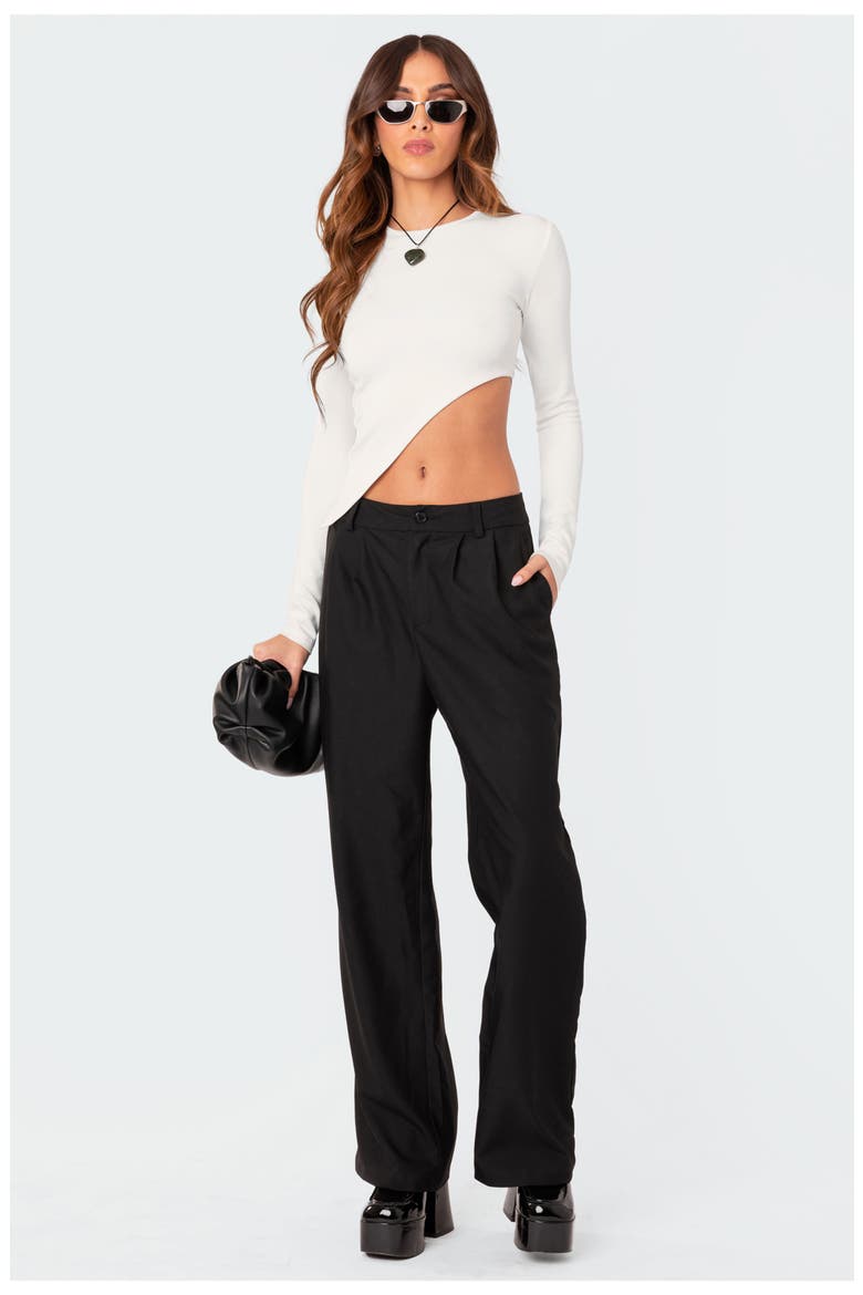 Riza Asymmetric Crop Top, Alternate, color, CREAM