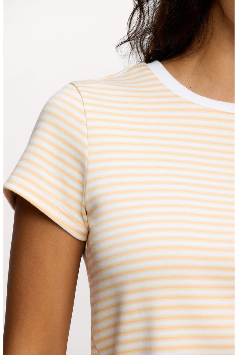 Golden Hour Stripe Stretch Cotton Top & Pants Set, Alternate, color, LEMON STRIPE