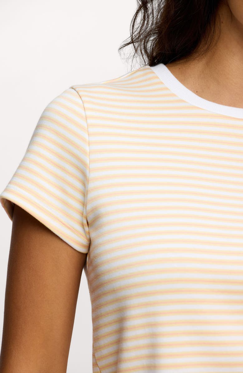 nuuds Golden Hour Stripe Stretch Cotton Top & Pants Set, Alternate, color, Lemon Stripe