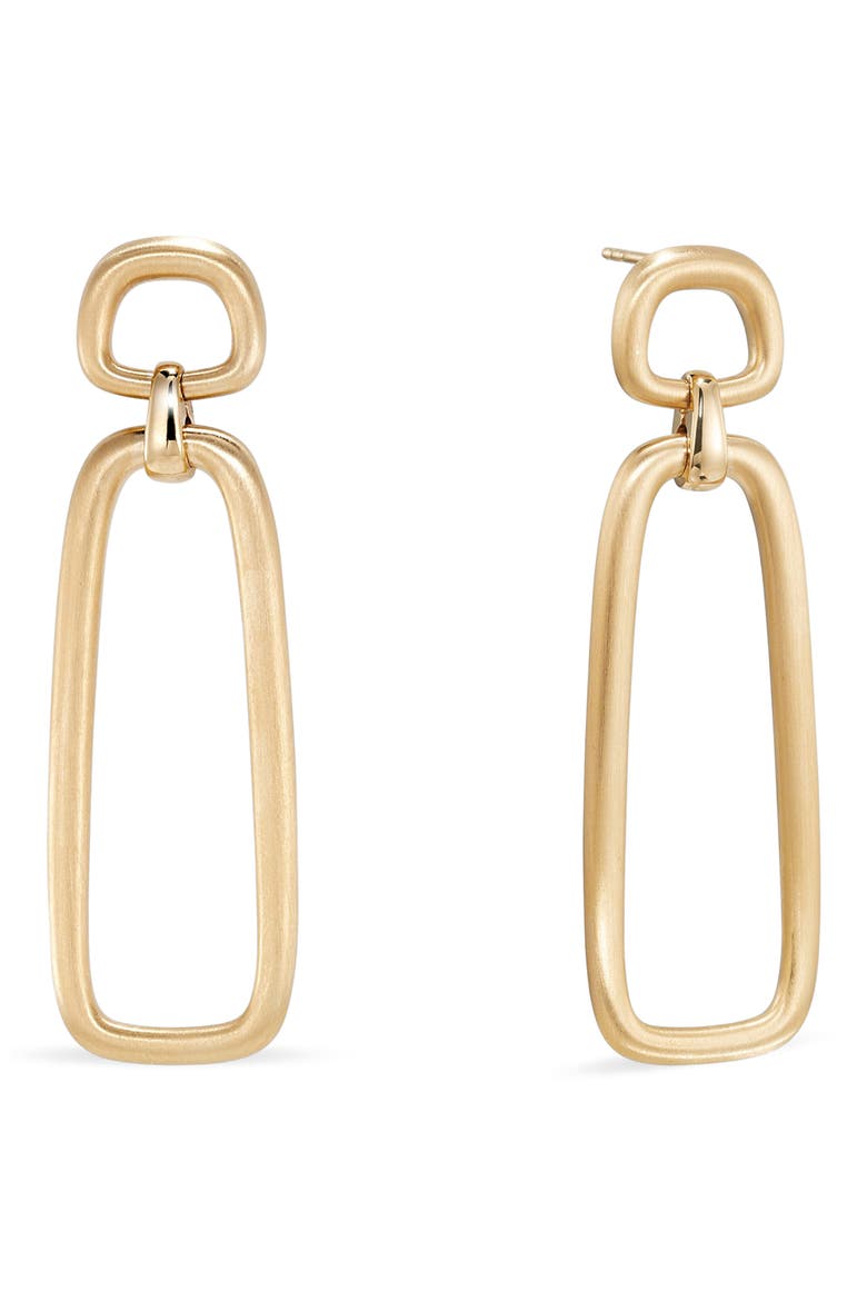 Montecito Chain Link Earrings, Main, color, GOLD