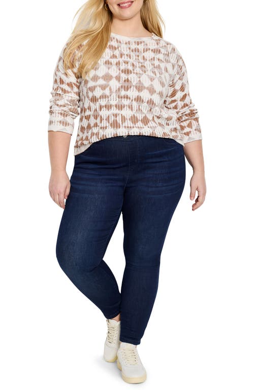 Nic + Zoe Nic+zoe Open Stitch Sweater In Neutral Multi