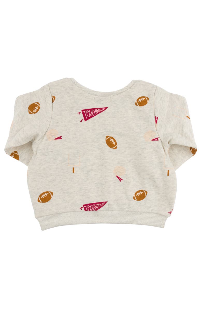 oh baby! Football Print Brooklyn Boxy, Alternate, color, Oatmeal Heather