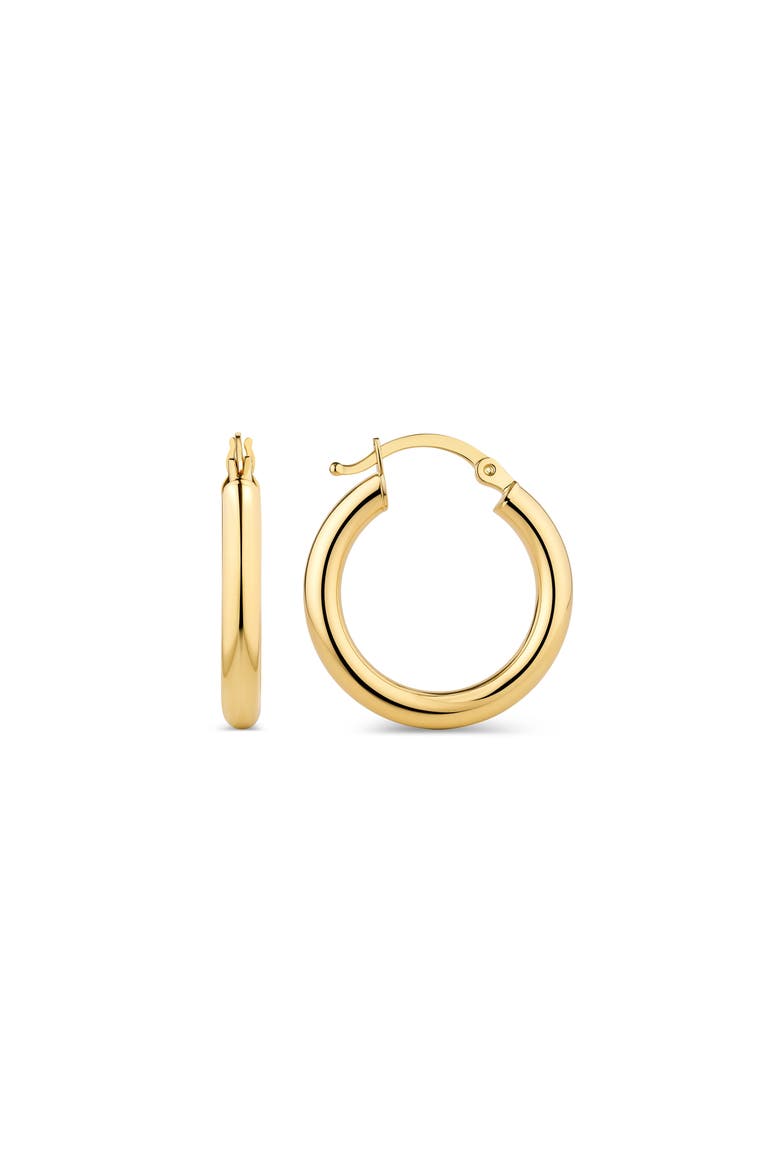 15mm Hoop Earrings in 14K Gold, Main, color, Yellow Gold