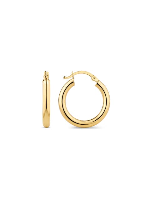 15mm Hoop Earrings in 14K Gold