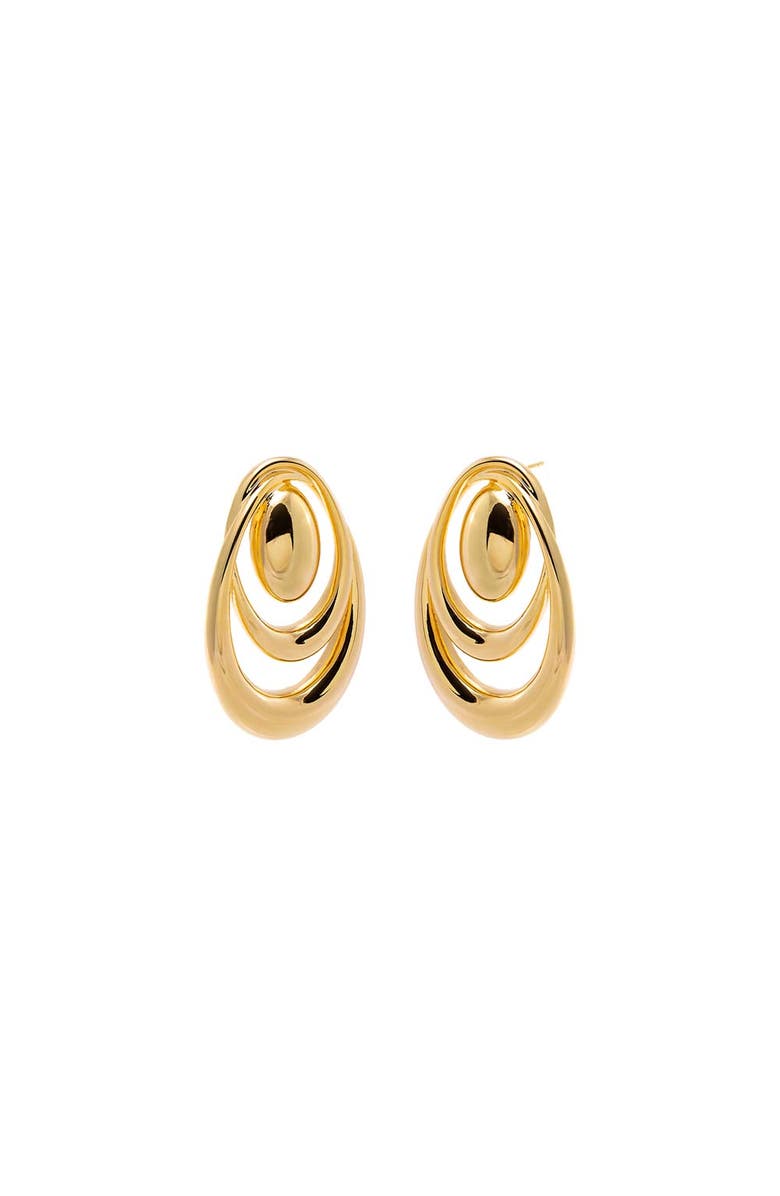 BY ADINA EDEN Sculpted Teardrop Stud Earrings, Main, color, Gold