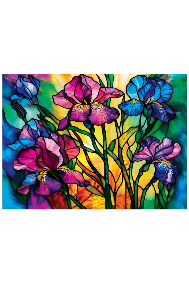 Stained Glass 500pc Puzzles 4 Pack, Alternate, color, Multicolor