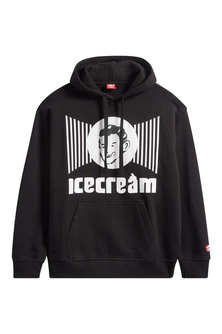 Coneman Cotton Graphic Hoodie, Alternate, color, BLACK