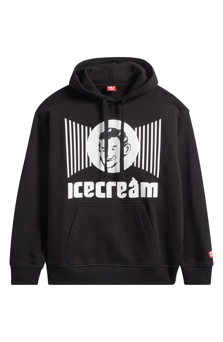 ICECREAM Coneman Cotton Graphic Hoodie, Alternate, color, Black