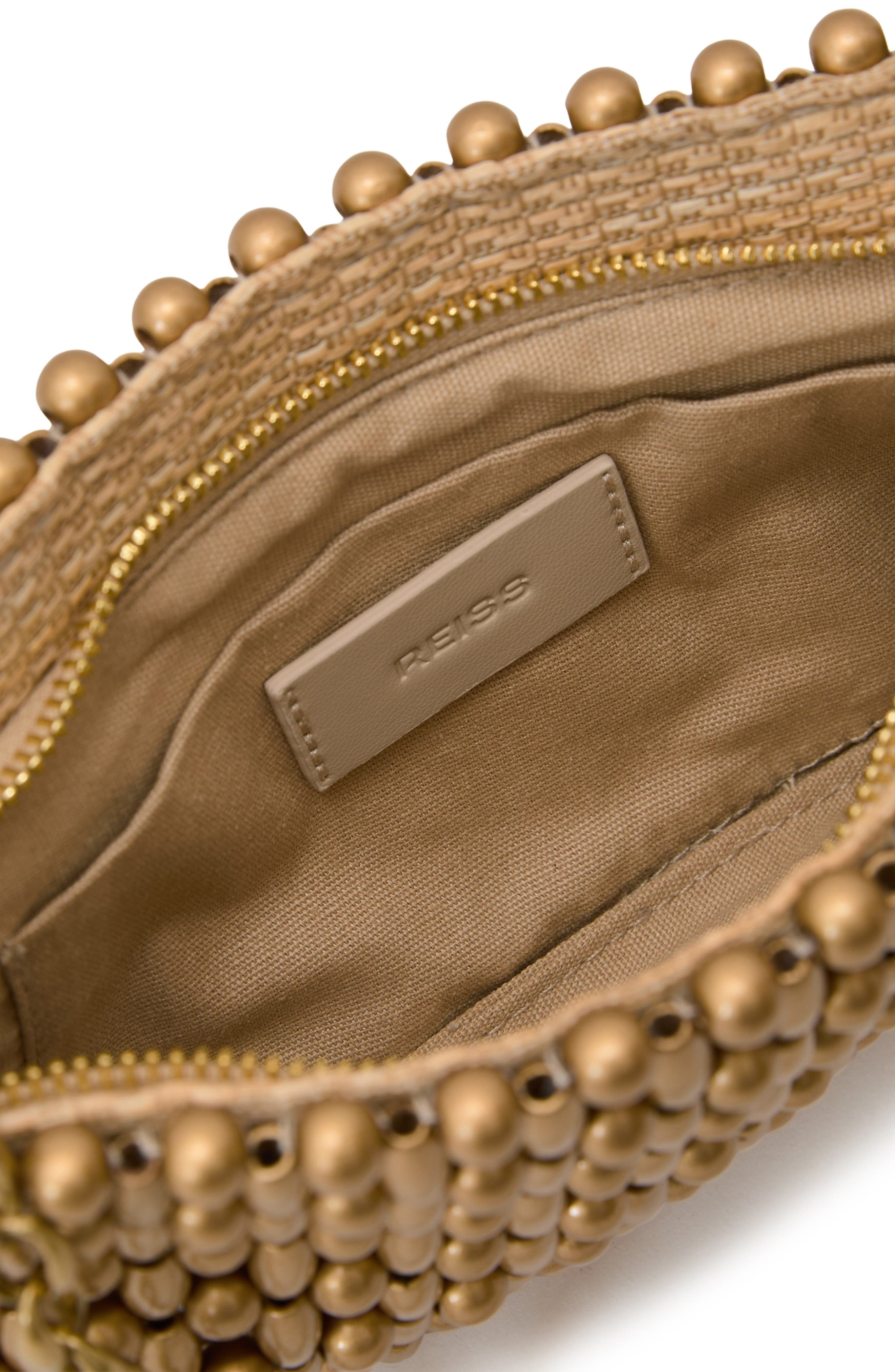 Reiss Beatrix Beaded Clutch, Alternate, color, 