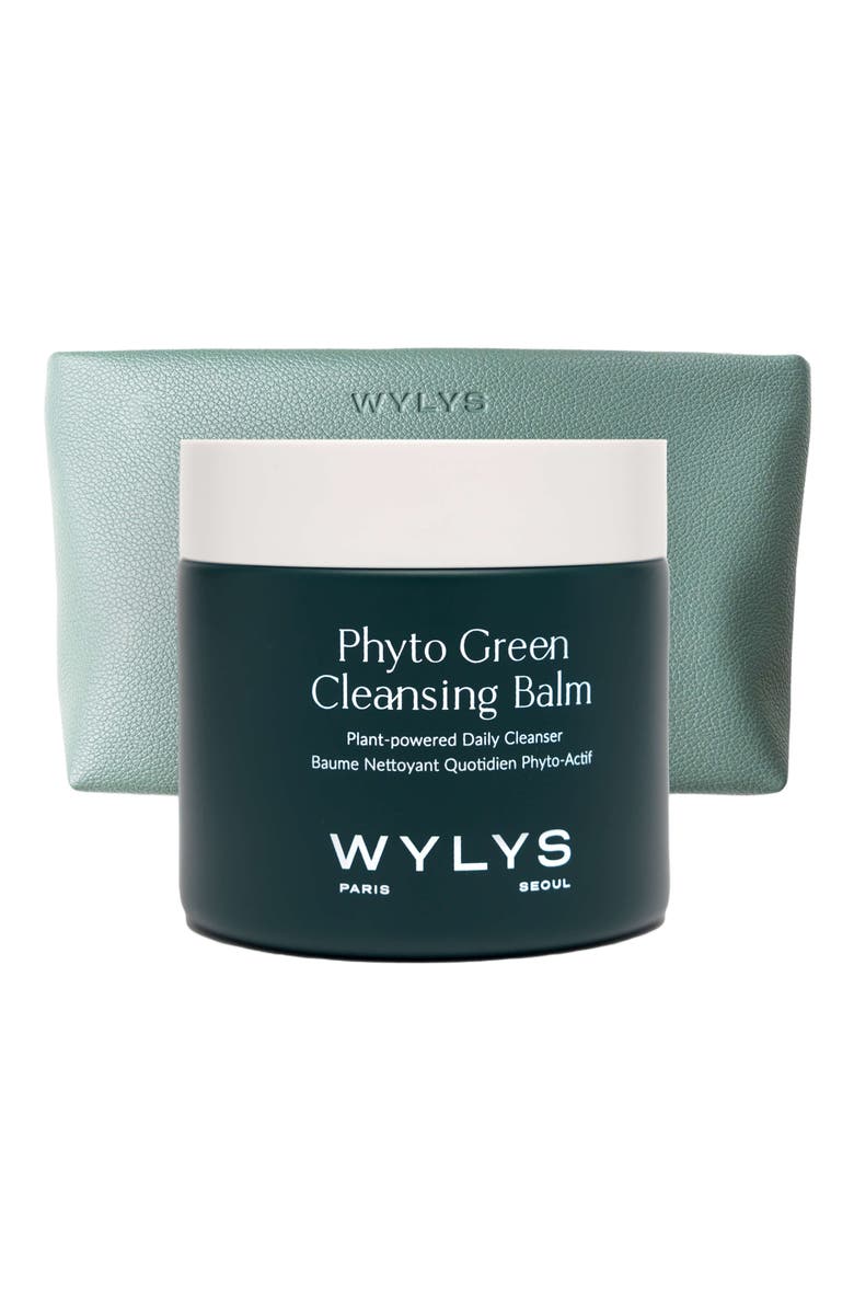 WYLYS Phyto Green Cleansing Balm & Sage Verte Makeup Bag, Main, color, Green