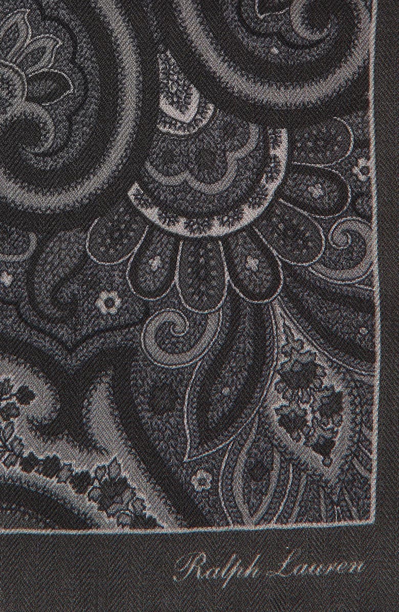 Ralph Lauren Purple Label Paisley Silk Pocket Square, Alternate, color, Multi