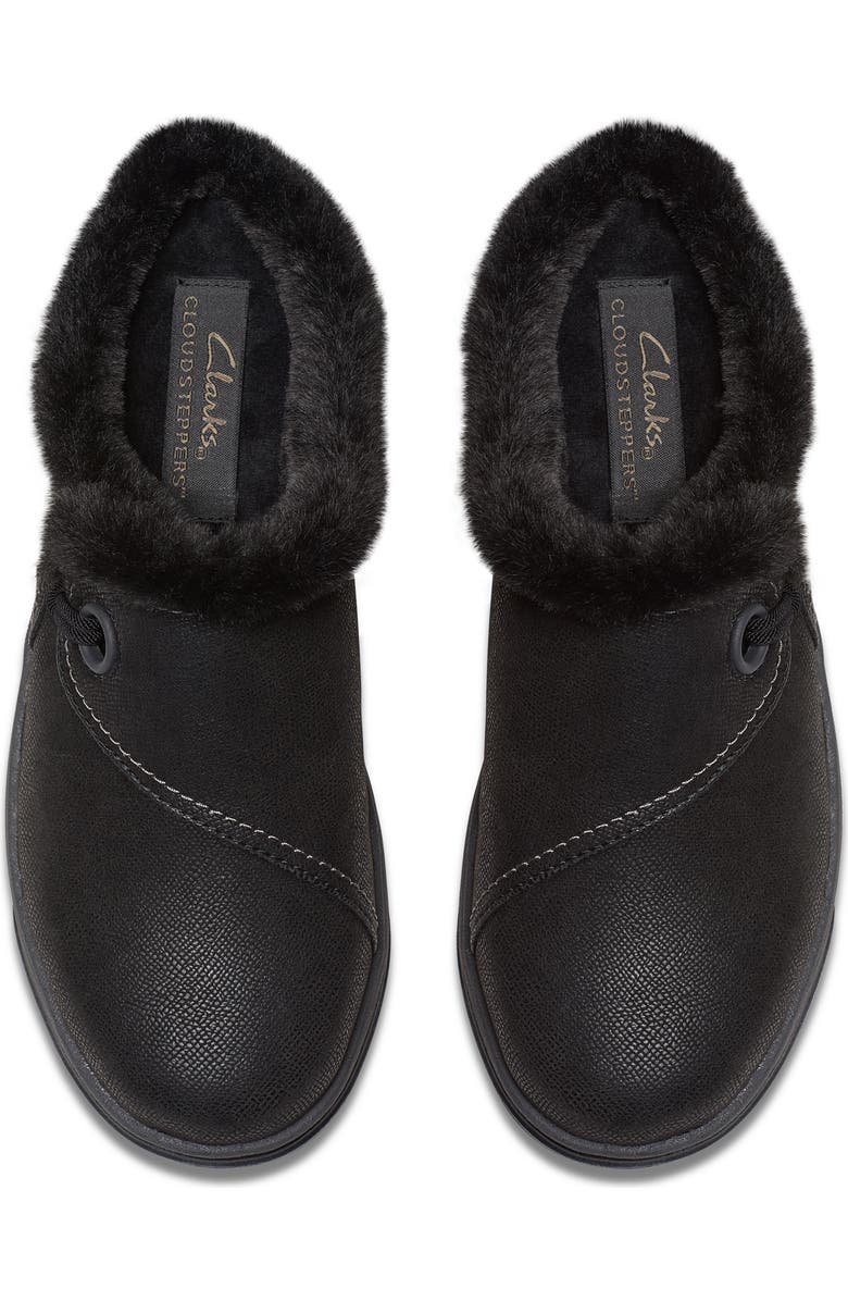 Clarks<sup>®</sup> Breeze Myth Faux Fur Lined Slipper - Wide Width Available, Alternate, color, Black