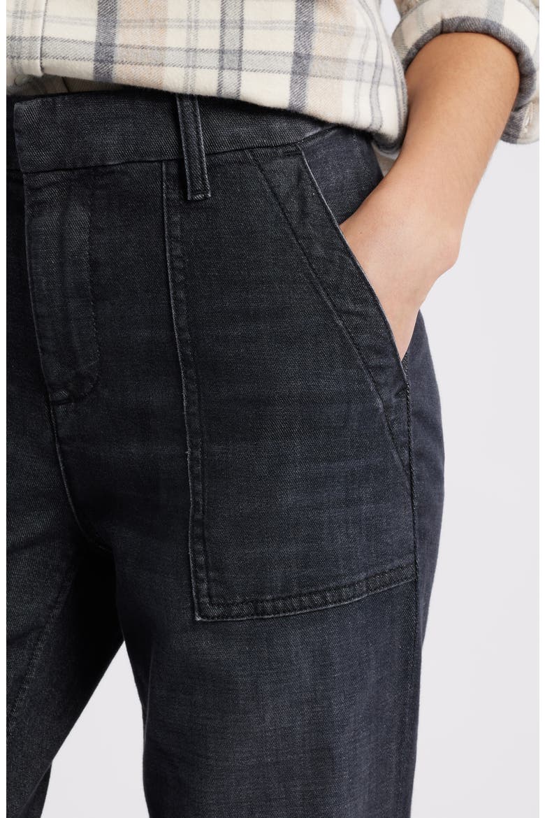 Utility Denim Joggers, Alternate, color, WASHED BLACK