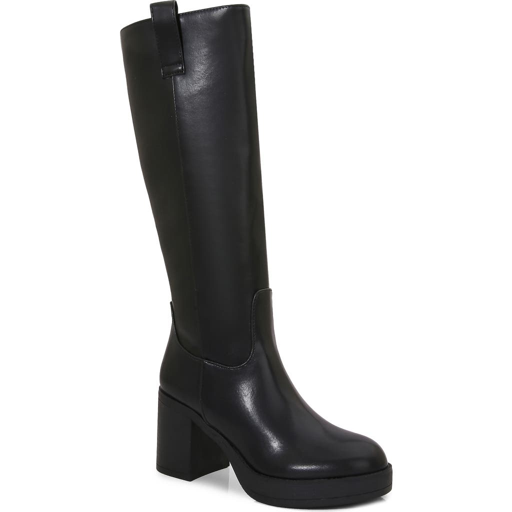Berness Knee High Block Heel Boot In Black