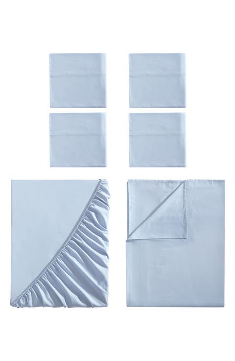 Solid 6-Piece Queen Sheet Set