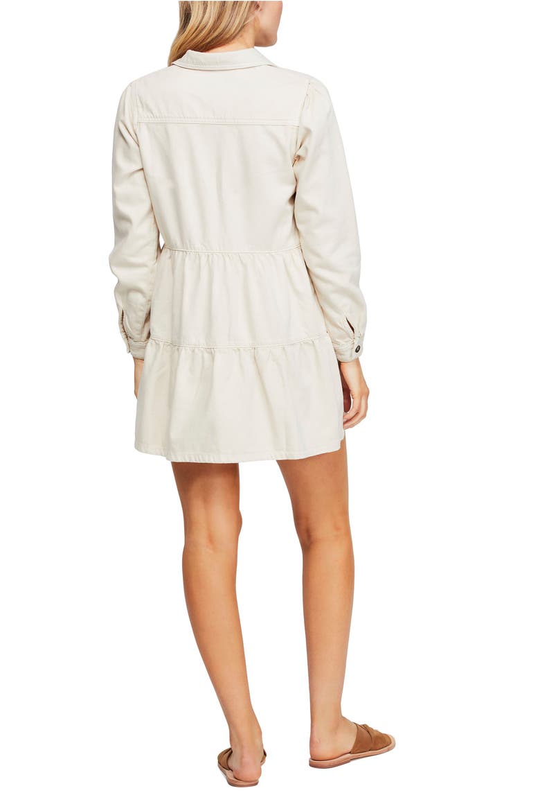 Nicole Long Sleeve Shirtdress, Alternate, color, IVORY