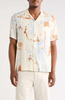 DENIM AND FLOWER Splatter Button-Up Shirt