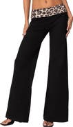 EDIKTED Foldover Waist Wide Leg Pants