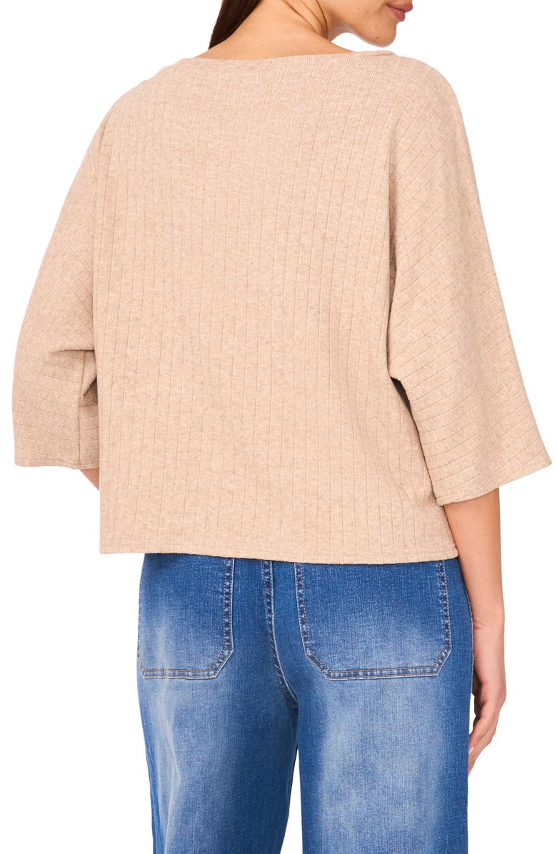 Vince Camuto Oversize Boatneck Top, Alternate, color, Camel