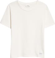 Saint Laurent Classic Logo Patch Cotton & Modal T-Shirt