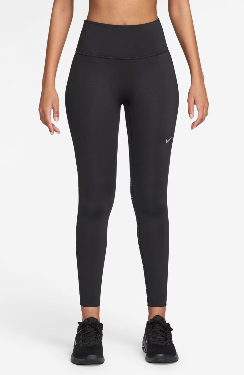Nike Dri-FIT Tempo High Waist 7/8 Leggings, Main, color, Black/ Reflective Silver