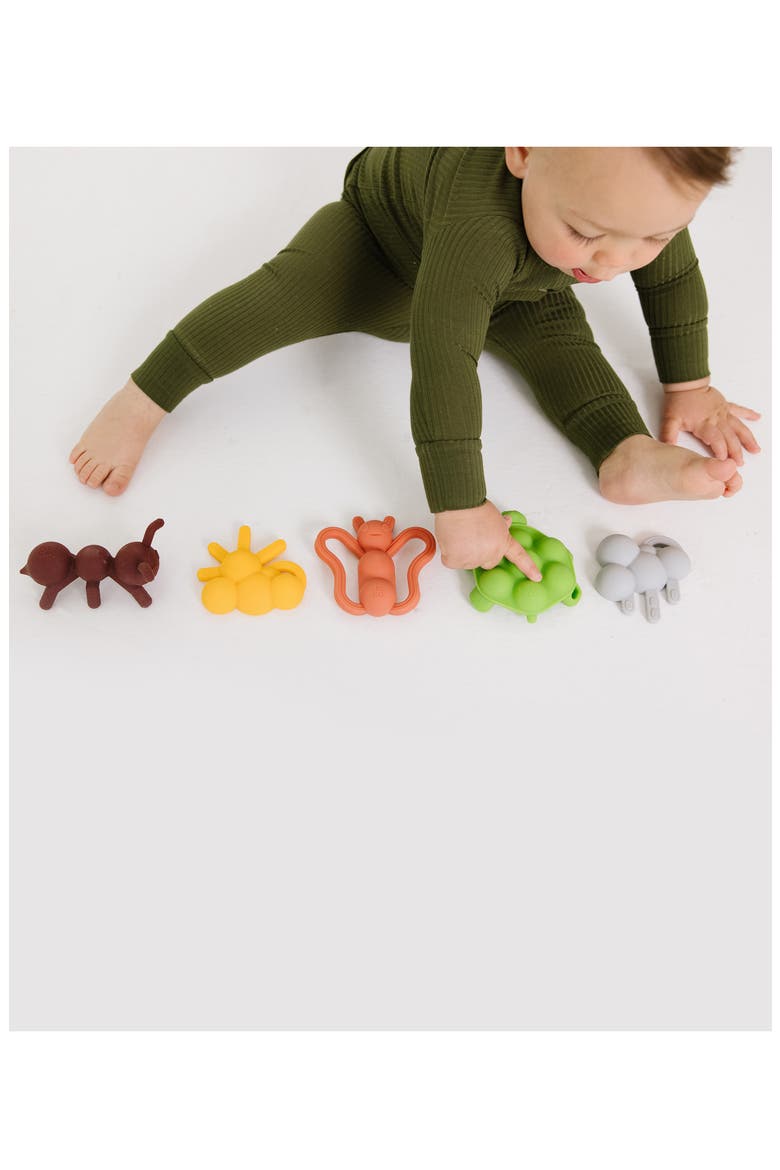 Rain & Shine Critter 6-Pack Teether Toys, Alternate, color, MULTI