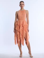 BCBGMAXAZRIA Ruffle Skirt Dress