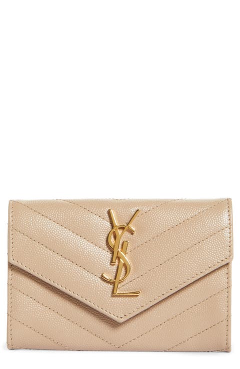 'Monogram' Quilted Leather French Wallet