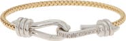 MESHMERISE 18K Gold Plated Diamond Bangle Bracelet - 0.12 ctw