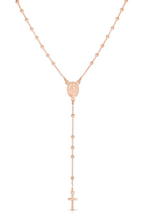 Rosary Lariat Necklace