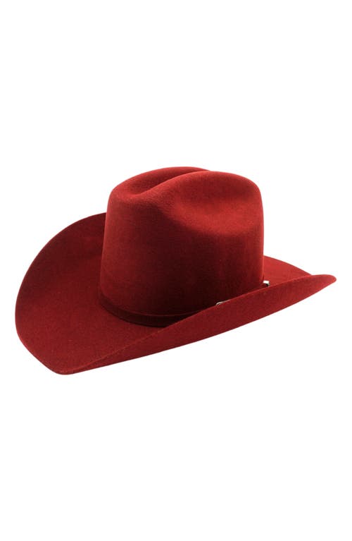 Modern Monarchie Western Wool Felted Cowboy Hat In Burgundy