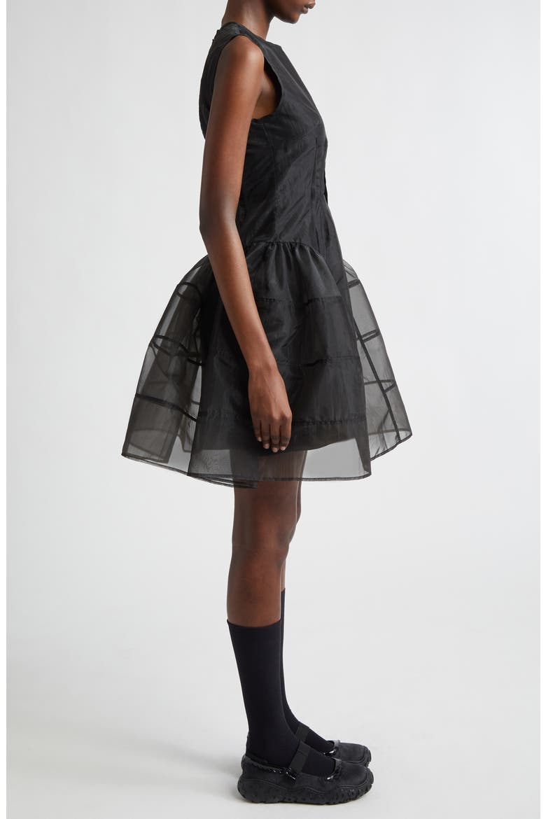 Claudie Liquid Myrtia Fit & Flare Dress, Alternate, color, BLACK LIQUID MYRTIA