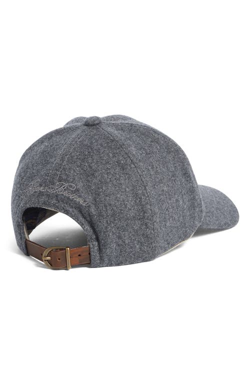 Brooks Brothers Refined Wool Adjustable Baseball Cap In Gray
