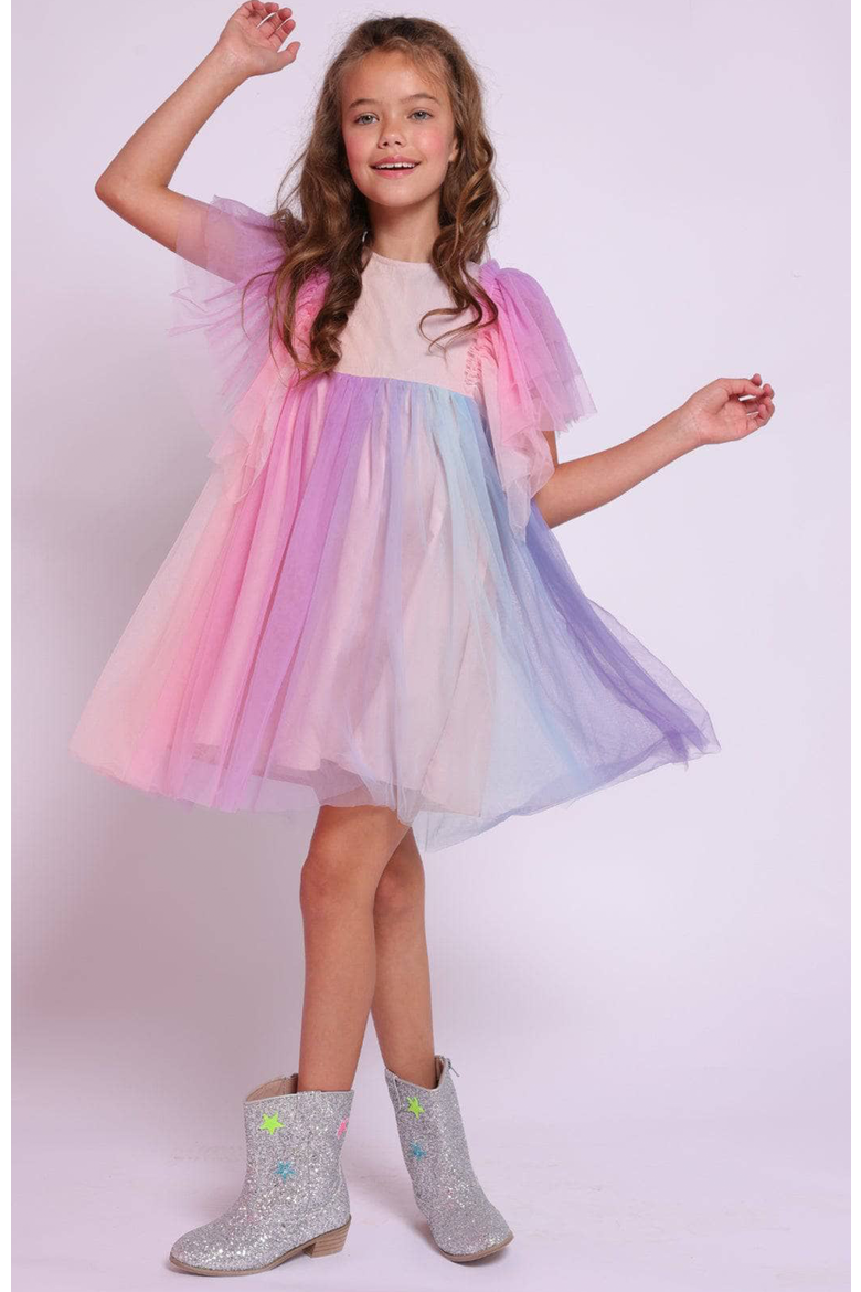 Cotton Candy Dream Tulle Dress, Alternate, color, Multicolor