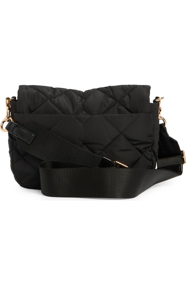 Marc Jacobs Quilted Nylon Utility Messenger Bag, Alternate, color, Black