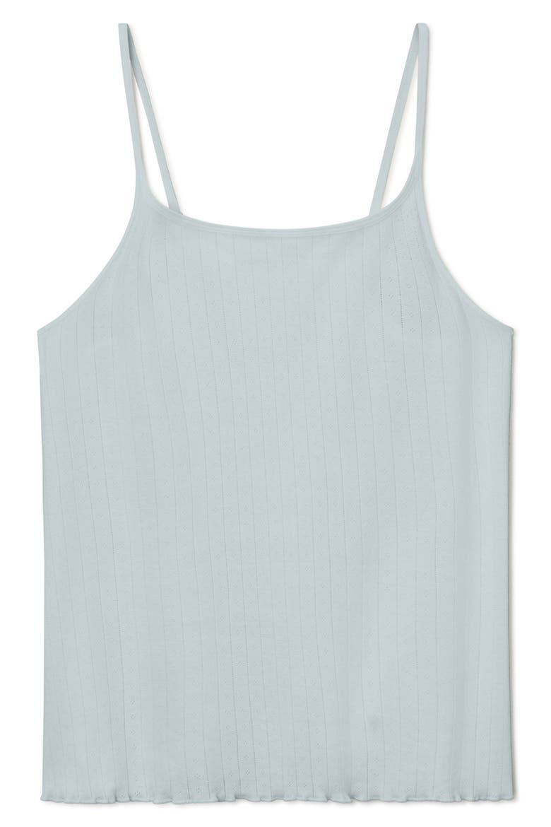 Pointelle Rib Sleep Camisole, Alternate, color, BLUE/ GREEN