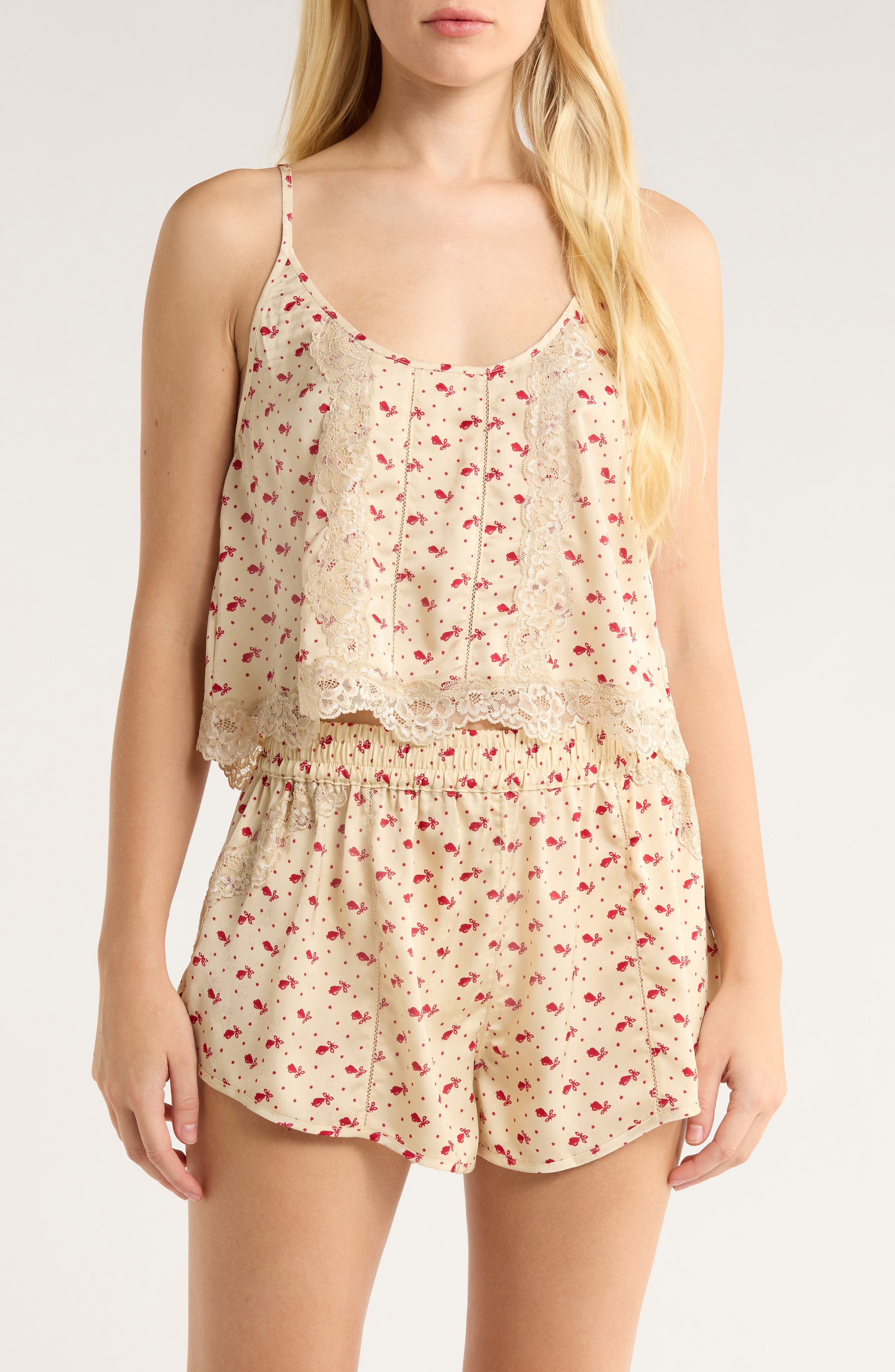 Free People Midnight Muse Satin Pajamas