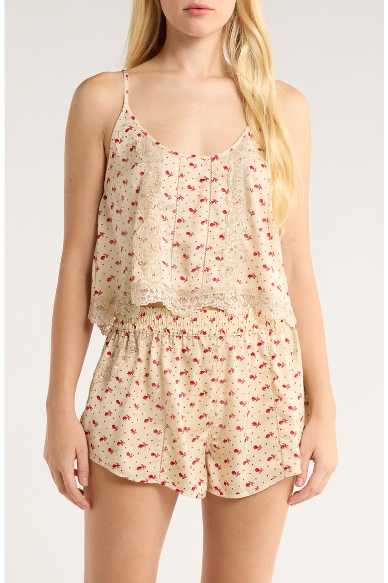 Midnight Muse Satin Pajamas, Main, color, SAND COMBO