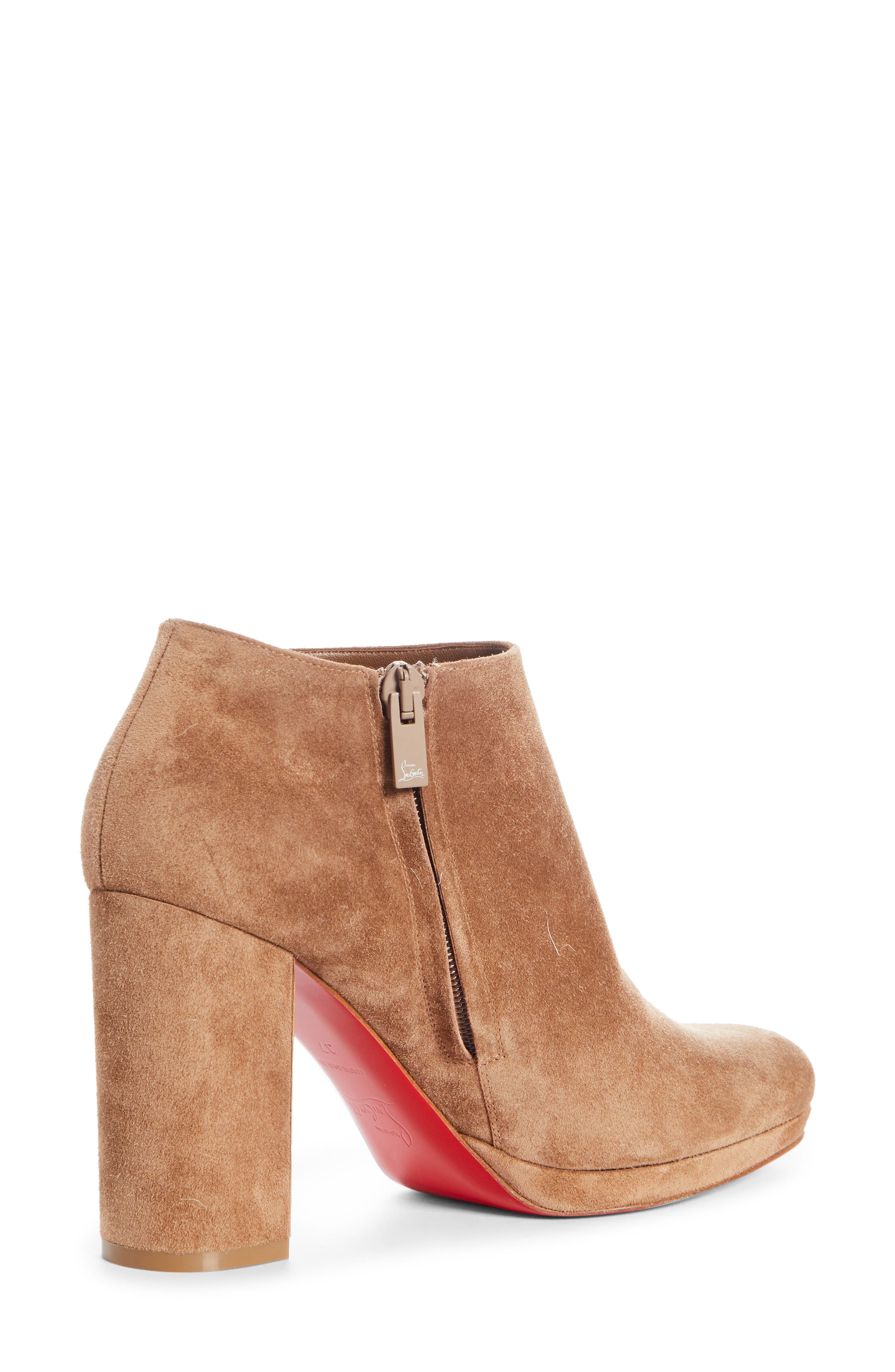 Pastuer Block Heel Bootie, Alternate, color, BEIGE SUEDE