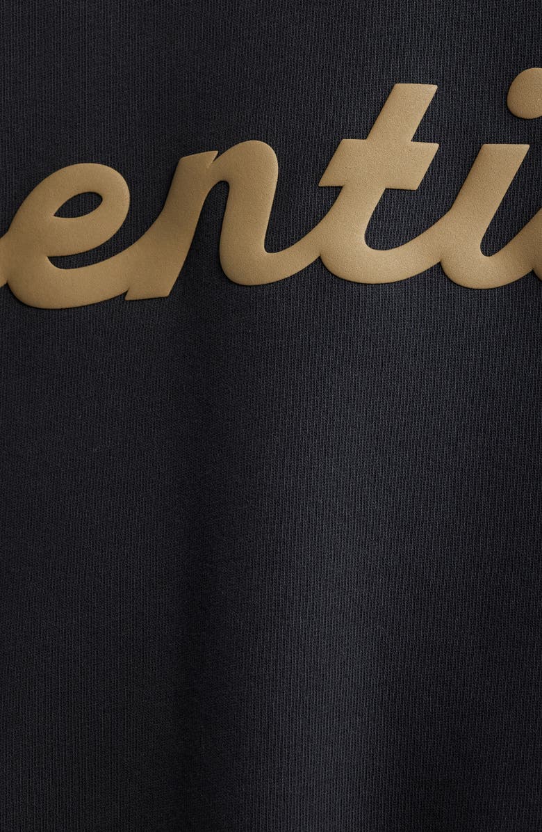 Fear of God Essentials '90s Fit Training Logo Hoodie, Alternate, color, Faded Black