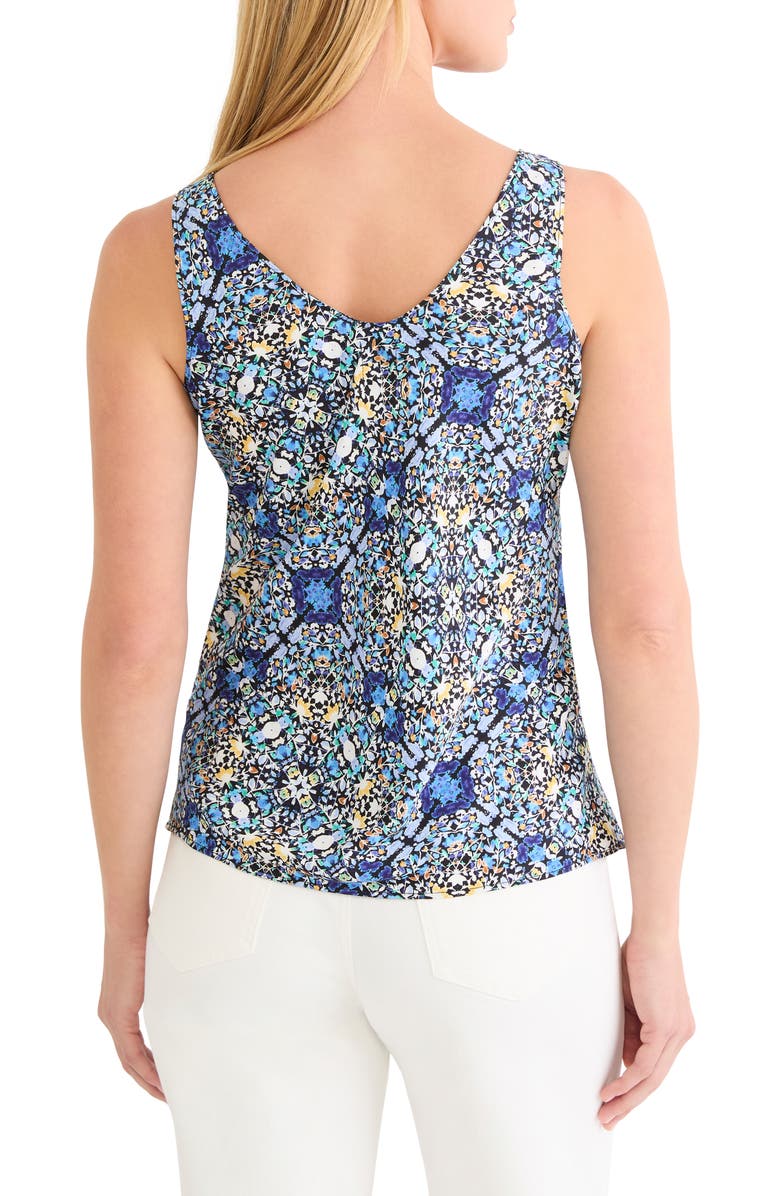 NIC+ZOE Filigree Tile Tank, Alternate, color, Blue Multi