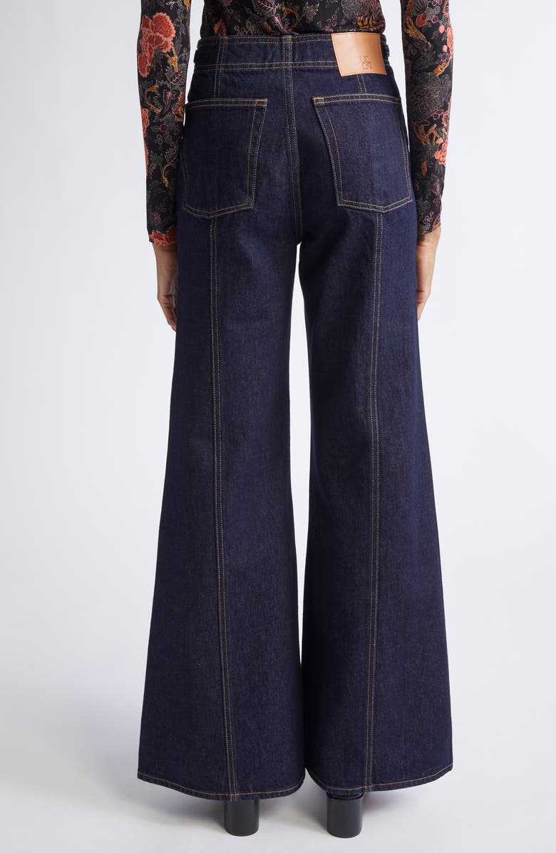 Ulla Johnson The Delphine High Waist Wide Leg Jeans, Alternate, color, Tigris