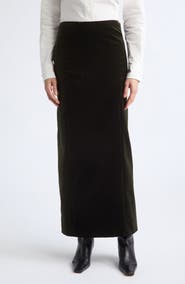 Jil Sander Stretch Velveteen Pencil Skirt