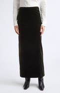 Jil Sander Stretch Velveteen Pencil Skirt