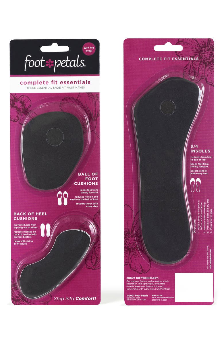 Foot Petals Complete Fit Essentials Kit, Alternate, color, Black
