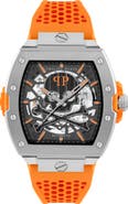 PHILIPP PLEIN The $keleton Limited Edition Silicone Strap Watch, 44mm