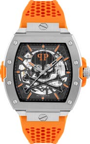 PHILIPP PLEIN The $keleton Limited Edition Silicone Strap Watch, 44mm